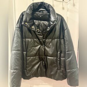 INC International Concepts Black Puffer Jacket XL